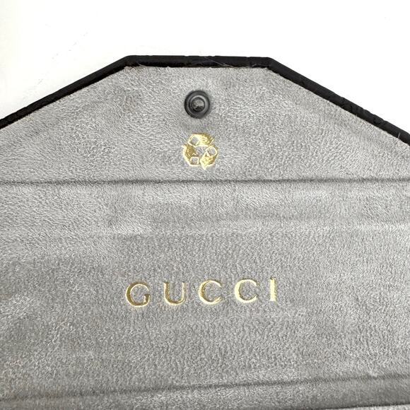 Gucci Leather GG Monogram Foldable Triangle Hard Case for Glasses Brown Small main image 11